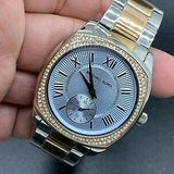 Michael Kors Bryn Quartz Blue Dial Two Tone Steel Strap Watch For Women - MK6136 Buy Now By Michael Kors