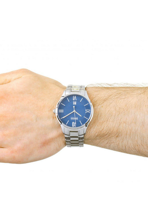 Hugo Boss Governer Blue Dial Silver Steel Strap Watch for Men - 1513487 Buy Now By Hugo Boss