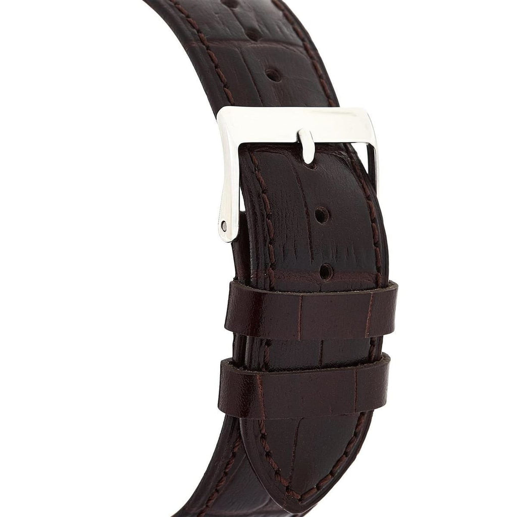 Guess Delancy Quartz White Dial Brown Leather Strap Watch For Men - W0870G1 Buy Now By Guess