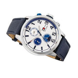 Tommy Hilfiger Jackson Silver Dial Black Leather Strap Watch for Men - 1791240 Buy Now By Tommy Hilfiger