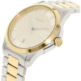 Gucci G Timeless Quartz Silver Dial Two Tone Steel Strap Watch For Men - YA126450 Buy Now By Gucci
