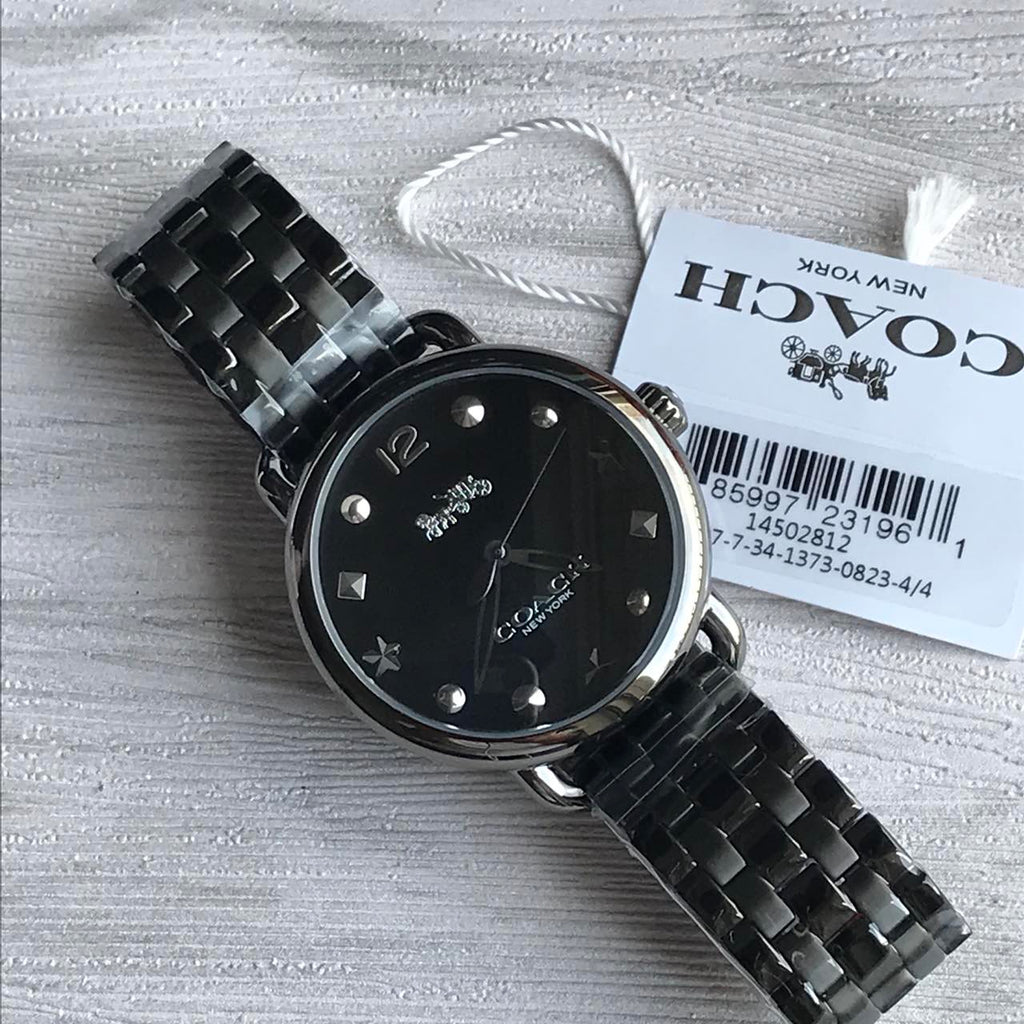 Coach Delancey Black Dial Black Steel Strap Watch For Women - 14502812 Buy Now By Coach