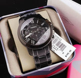 Fossil Grant Chronograph Black Dial Black Steel Strap Watch for Men - FS4832 Buy Now By Fossil