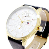 Tommy Hilfiger Hunter White Dial Black Leather Strap Watch for Men - 1791606 Buy Now By Tommy Hilfiger