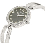 Bulova Crystal Black Mother of Pearl Dial Silver Steel Strap Watch for Women - 96L224 Buy Now By Bulova