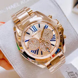 Michael Kors Bradshaw Chronograph Rose Gold Dial Rose Gold Steel Strap Watch For Women - MK6321 Buy Now By Michael Kors
