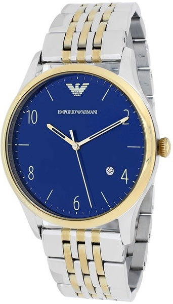 Emporio Armani Classic Quartz Blue Dial Two Tone Steel Strap Watch For Men - AR1868 Buy Now By Emporio Armani