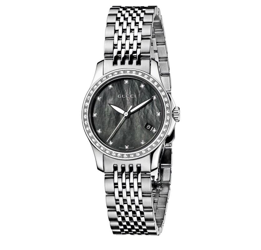 Gucci G Timeless Black Mother of Pearl Diamonds 38mm Watch For Women - YA126509 Buy Now By Gucci