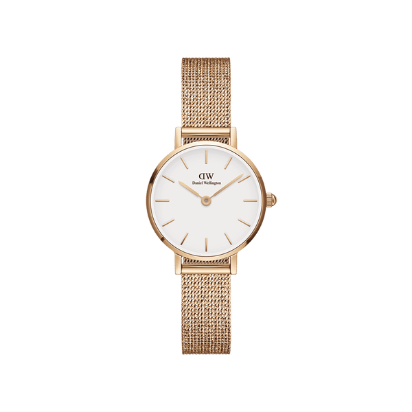 Daniel Wellington Petite Melrose White Dial Rose Gold Mesh Strap Watch For Women - DW00100305 Buy Now By Daniel Wellington