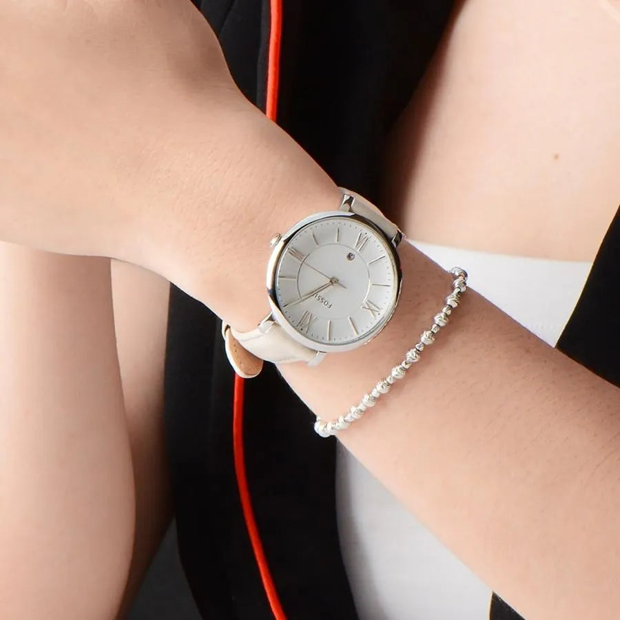 Fossil Jacqueline White Dial Beige Leather Strap Watch for Women - ES3793 Buy Now By Fossil