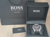 Hugo Boss Ikon Black Dial Black Leather Strap Watch for Men - 1513178 Buy Now By Hugo Boss