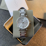 Fossil Carlie Silver Dial Silver Steel Strap Watch for Women - ES4341 Buy Now By Fossil