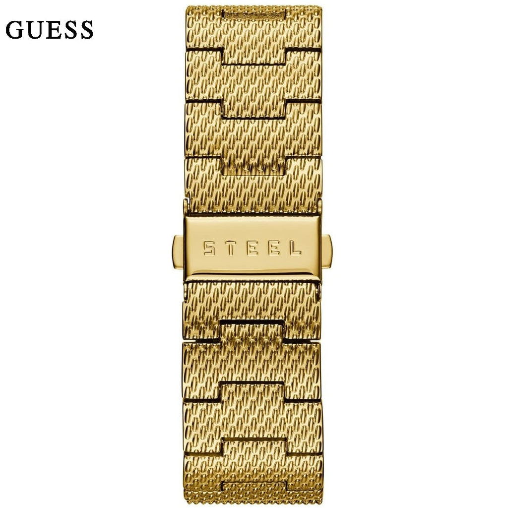 Guess Delancy Black Dial Gold Mesh Bracelet Watch for Men - W0871G2 Buy Now By Guess