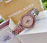 Michael Kors Darci Rose Gold Dial Silver Steel Strap Watch for Women - MK3446 Buy Now By Michael Kors