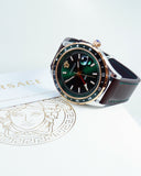 Versace Hellenyium Green Dial Brown Leather Strap Watch for Men - V11090017 Buy Now By Versace