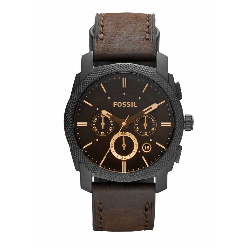 Fossil Machine Flight Chronograph Brown Dial Brown Leather Strap Watch for Men - FS4656 Buy Now By Fossil