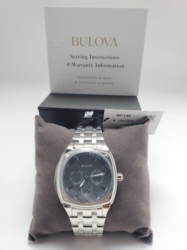 Bulova Classic Collection Multifunction Grey Dial Silver Steel Strap Watch for Men - 96C148 Buy Now By Bulova