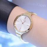 Calvin Klein Lively White Dial Gold Steel Strap Watch for Women - K4U23526 Buy Now By Calvin Klein
