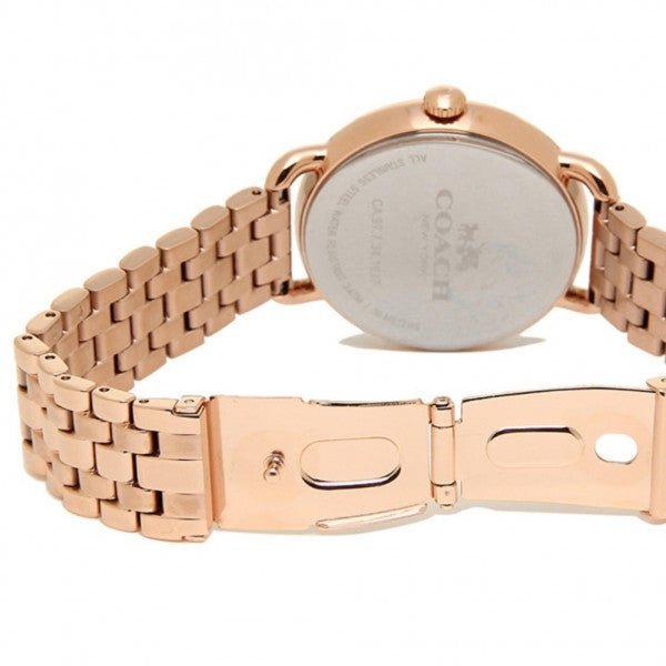 Coach Delancey White Dial Rose Gold Steel Strap Watch for Women - 14502262 Buy Now By Coach