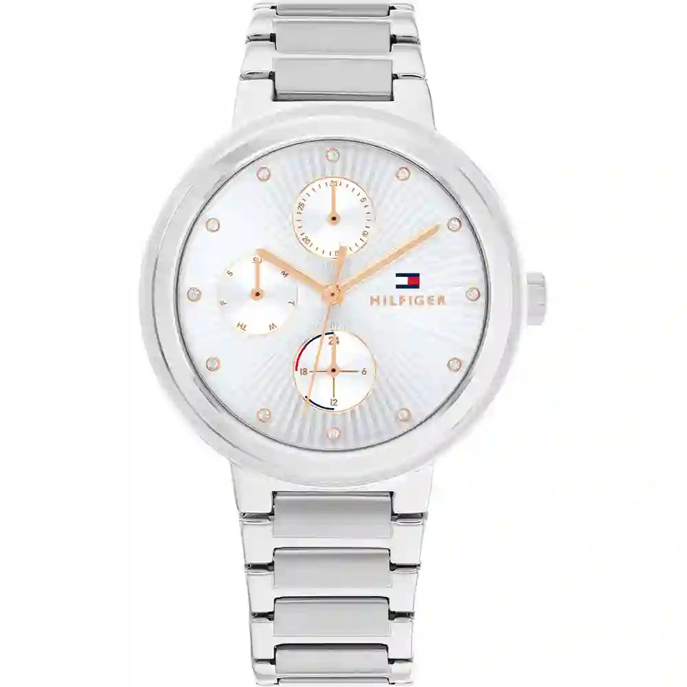 Tommy Hilfiger Joy Chronograph Silver Dial Silver Steel Strap Watch For Women - 1782532 Buy Now By Tommy Hilfiger