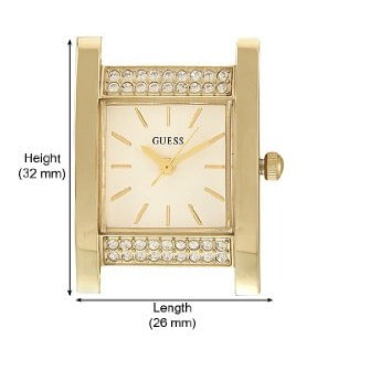 Guess Nouveau Diamonds Gold Dial Gold Mesh Bracelet Watch for Women - W0127L2 Buy Now By Guess
