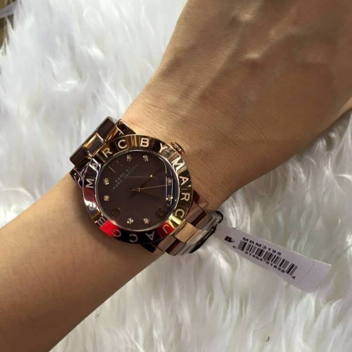 Marc Jacobs Amy Grey Dial Two Tone Steel Strap Watch for Women - MBM3195 Buy Now By Marc Jacobs