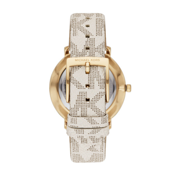 Michael Kors Pyper Quartz Silver Dial White Leather Strap Watch For Women - MK2858 Buy Now By Michael Kors