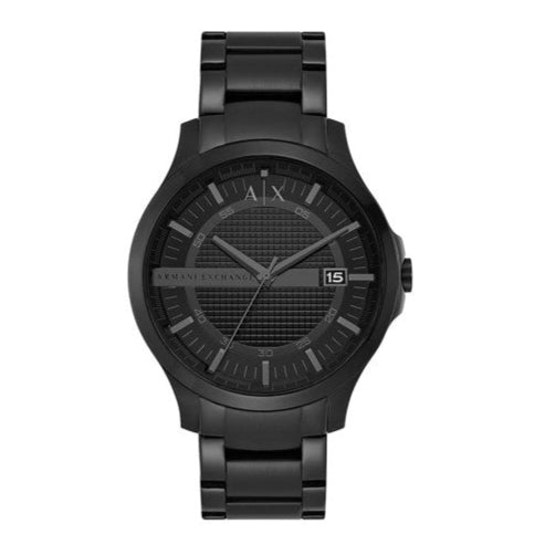 Armani Exchange Hampton Chronograph Black Dial Black Steel Strap Watch For Men - AX2104 Buy Now By Armani Exchange