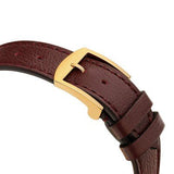 Gucci Grip Quartz Yellow Gold Dial Maroon Leather Strap Watch For Women - YA157405 Buy Now By Gucci