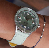 Breitling Superocean Heritage '57 Pastel Paradise Green Dial Green Leather Strap Watch for Women - A10340361L1X1 Buy Now By Breitling