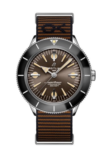 Breitling Superocean Heritage '57 Outerknown Brown Dial Brown NATO Strap Watch for Men - A103703A1Q1W1 Buy Now By Breitling