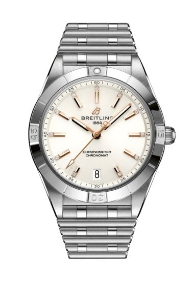 Breitling Chronomat Automatic 36 White Dial Silver Steel Strap Watch for Women - A10380101A2A1 Buy Now By Breitling