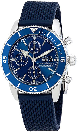 Breitling Superocean Heritage Chronograph 44 Blue Dial Blue Mesh Bracelet Watch for Men - A13313161C1S1 Buy Now By Breitling