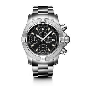Breitling Avenger Chronograph 43 Black Dial Silver Steel Strap Watch for Men - A13385101B1A1 Buy Now By Breitling