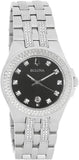 Bulova Crystal Collection Black Dial Silver Steel Strap Watch for Men - 96K102 Buy Now By Bulova