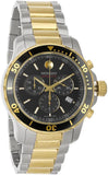 Movado Series 800 Chronograph Black Dial Two Tone Steel Strap Watch For Men - 2600146 Buy Now By Movado