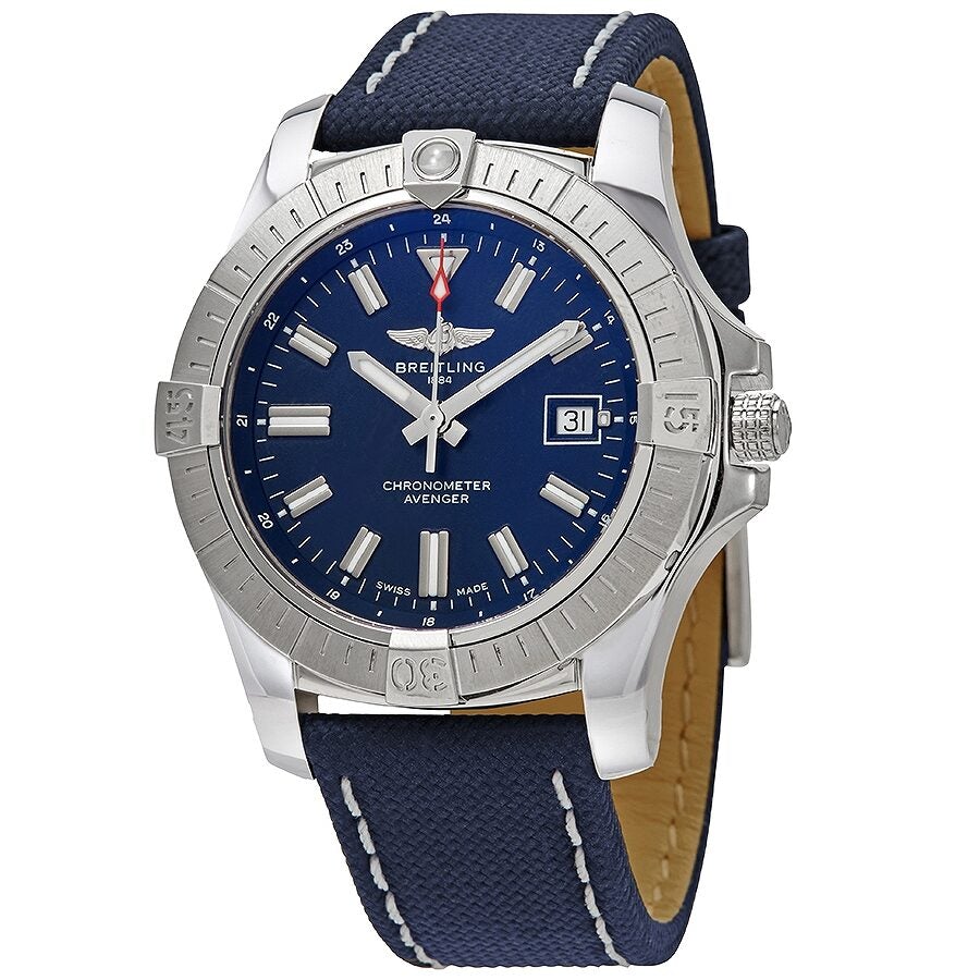 Breitling Avenger Automatic 43 Blue Dial Blue Nylon Strap Watch for Men - A17318101C1X1 Buy Now By Breitling