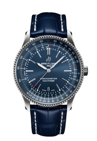 Breitling Navitimer Automatic 41 Blue Dial Blue Leather Strap Watch for Men - A17326161C1P3 Buy Now By Breitling