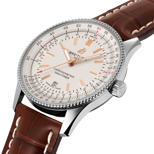 Breitling Navitimer 1 Automatic 41mm White Dial Brown Leather Strap Mens Watch - U17326241G1P2 Buy Now By Breitling