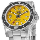 Breitling Superocean Automatic 44mm Yellow Dial Silver Steel Strap Watch for Men - A17375211/1A1 Buy Now By Breitling