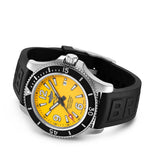 Breitling Superocean Automatic 44mm Yellow Dial Black Rubber Strap Watch for Men - A17367021I1S1 Buy Now By Breitling