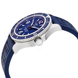 Breitling Superocean 44mm Automatic Blue Dial Blue Rubber Strap Watch for Men - A17367D81C1S2 Buy Now By Breitling