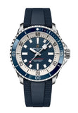Breitling Superocean Automatic 42mm Blue Dial Blue Rubber Strap Watch for Men - A17375E71C1S1 Buy Now By Breitling