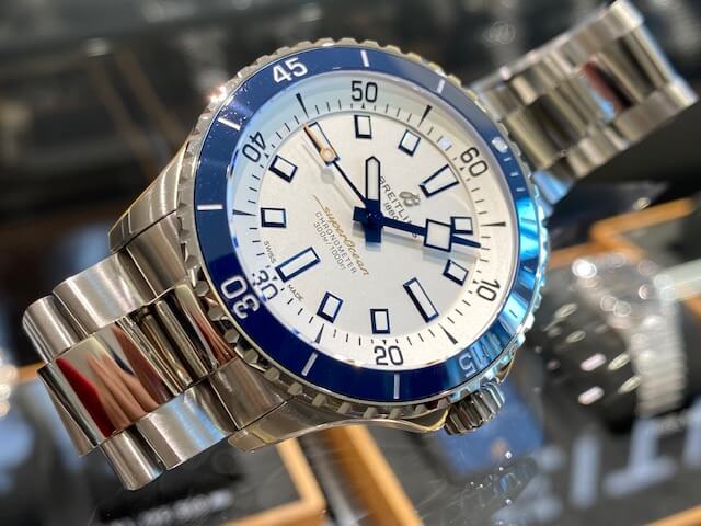 Breitling Superocean Automatic 42 White Dial Green Silver Steel Strap Watch for Men - A17375E71G1A1 Buy Now By Breitling