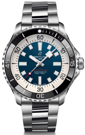 Breitling Superocean Automatic 44mm Blue Dial Silver Steel Strap Watch for Men - A17376211C1A1 Buy Now By Breitling