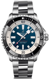 Breitling Superocean Automatic 44mm Blue Dial Silver Steel Strap Watch for Men - A17376211C1A1