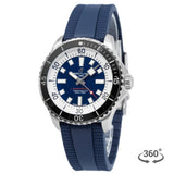 Breitling Superocean Automatic 44 Blue Dial Blue Rubber Strap Watch for Men - A17376211C1S1 Buy Now By Breitling