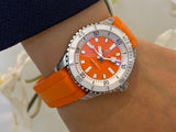 Breitling Superocean Automatic 36 Orange Dial Orange Rubber Strap Watch for Men - A17377211O1S1 Buy Now By Breitling