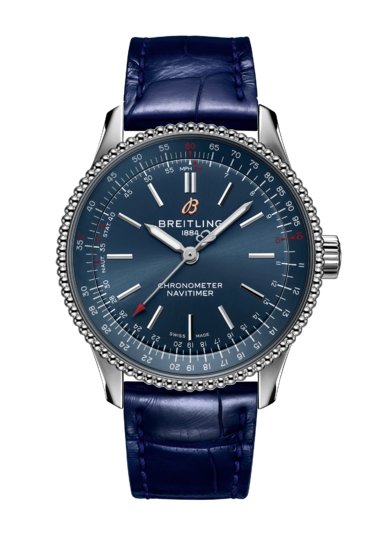 Breitling Navitimer Automatic 35 Blue Dial Blue Leather Strap Watch for Men - A17395161C1P1 Buy Now By Breitling