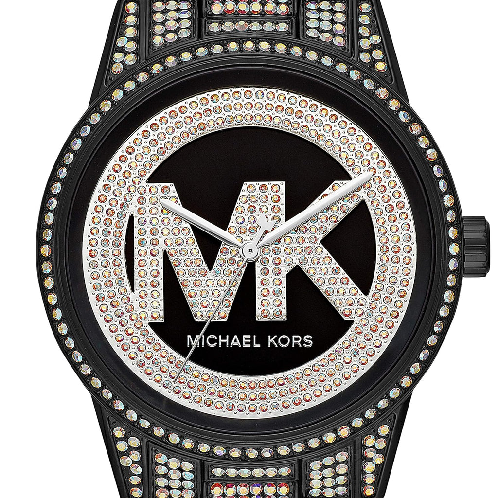 Michael Kors Ritz Crystals Black Dial Two Tone Steel Strap Watch for Women - MK6733 Buy Now By Michael Kors
